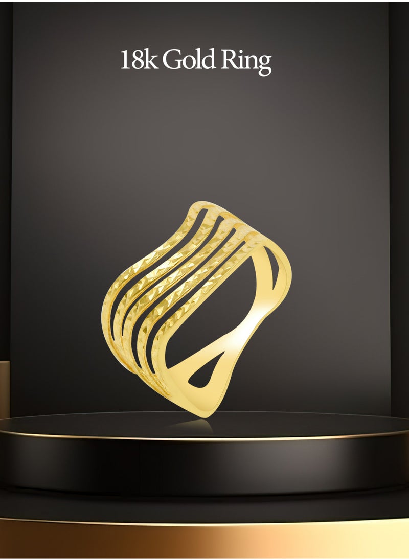 Handcrafted 18kt Solid Gold Ring with Unique Design