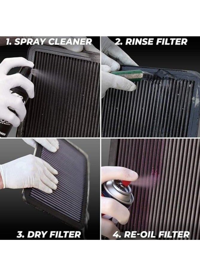 K&N - Professional Air Filter Cleaning Kit With Powerful Formula And Oily Substance To Maintain Quality And Performance - Image 1