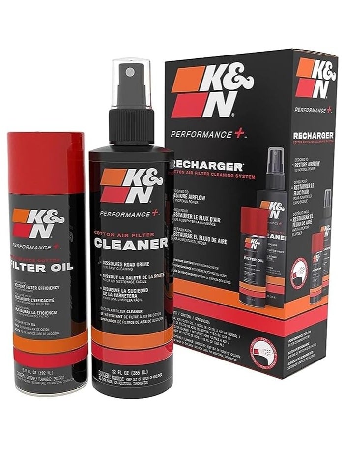 K&N - Professional Air Filter Cleaning Kit With Powerful Formula And Oily Substance To Maintain Quality And Performance - Image 1