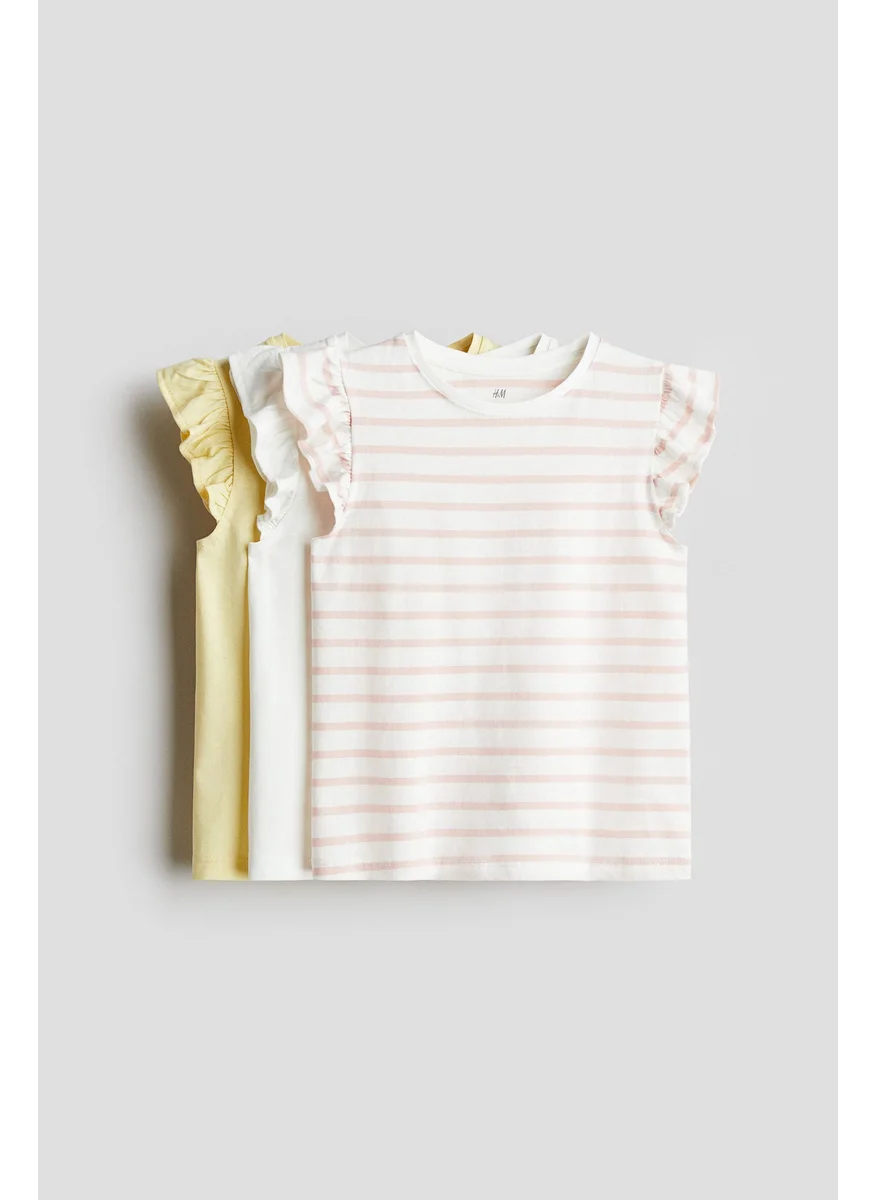 H&M 3-Pack Flutter-Sleeved Tops