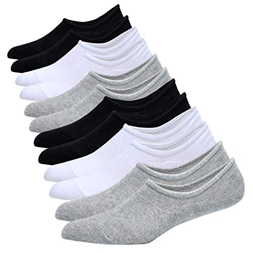 JORMATT 6 Pairs Mens & Women No Show Socks Non-Slip, Athletic Sneaker Cotton Invisible Low Cut Socks for Mens Shoe Size 10-13 - Image 1