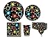 Oojami Neon Party Supplies Set for 30 Guests Includes 9 7 Plates 9 oz Cups Napkins Table Cover Neon Birthday Party Decorations Glow Party Plates Napkins Colorful Disposable Tableware - Image 3