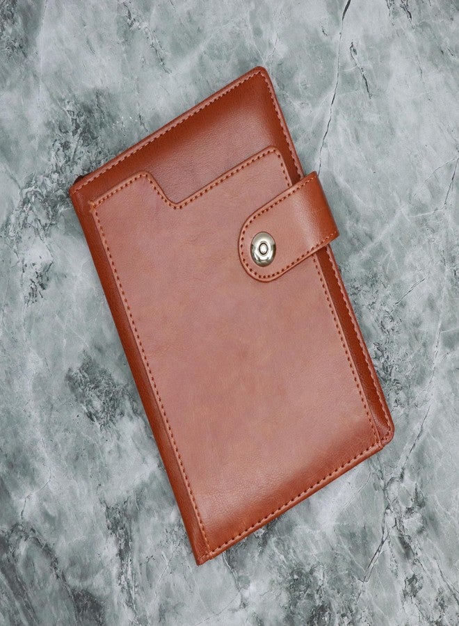 CrownLit Diary with Document Keeper, Pouch, Pocket Diary Color : Brown Size : A5 - Image 5