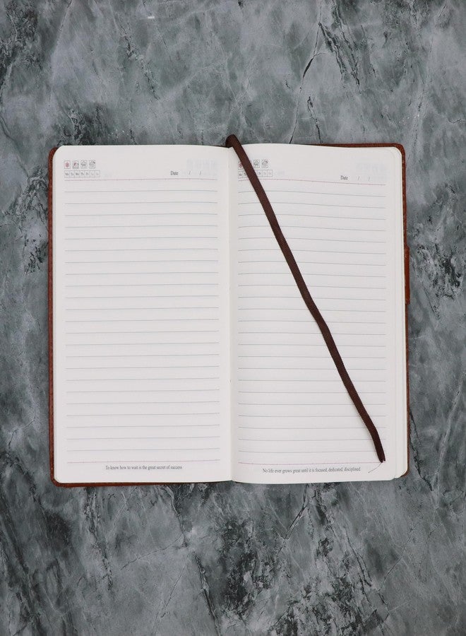 CrownLit Diary with Document Keeper, Pouch, Pocket Diary Color : Brown Size : A5 - Image 3
