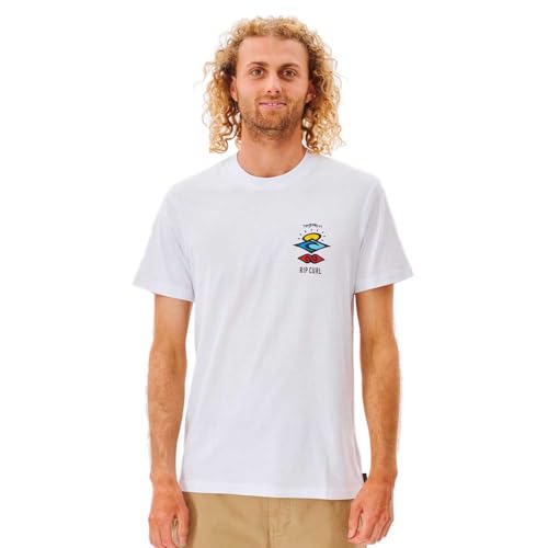 Rip Curl Men's Icon T-Shirt, White Search 251 - Image 1
