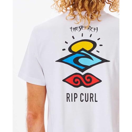 Rip Curl Men's Icon T-Shirt, White Search 251 - Image 4