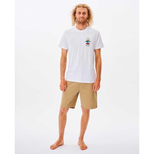 Rip Curl Men's Icon T-Shirt, White Search 251 - Image 5