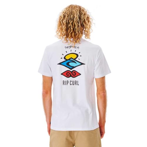 Rip Curl Men's Icon T-Shirt, White Search 251 - Image 2