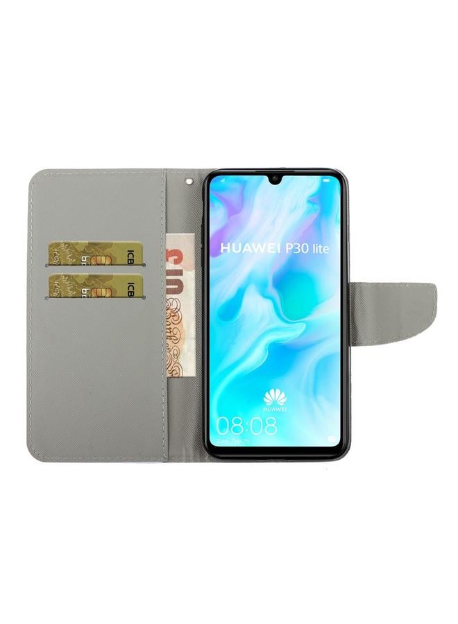 Zaboon Case For Huawei P30 Lite 3D Colored Drawing Horizontal Flip PU Leather Case with Holder & Card Slots & Wallet - Image 4