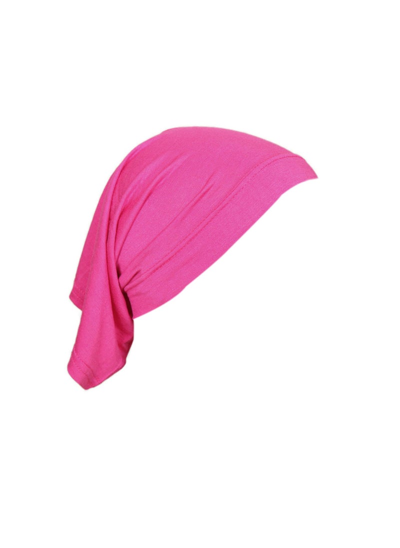 Generic Silky Cotton Beanie MSL09 Elastic Breathable Turban Cap 4# Rose Red 