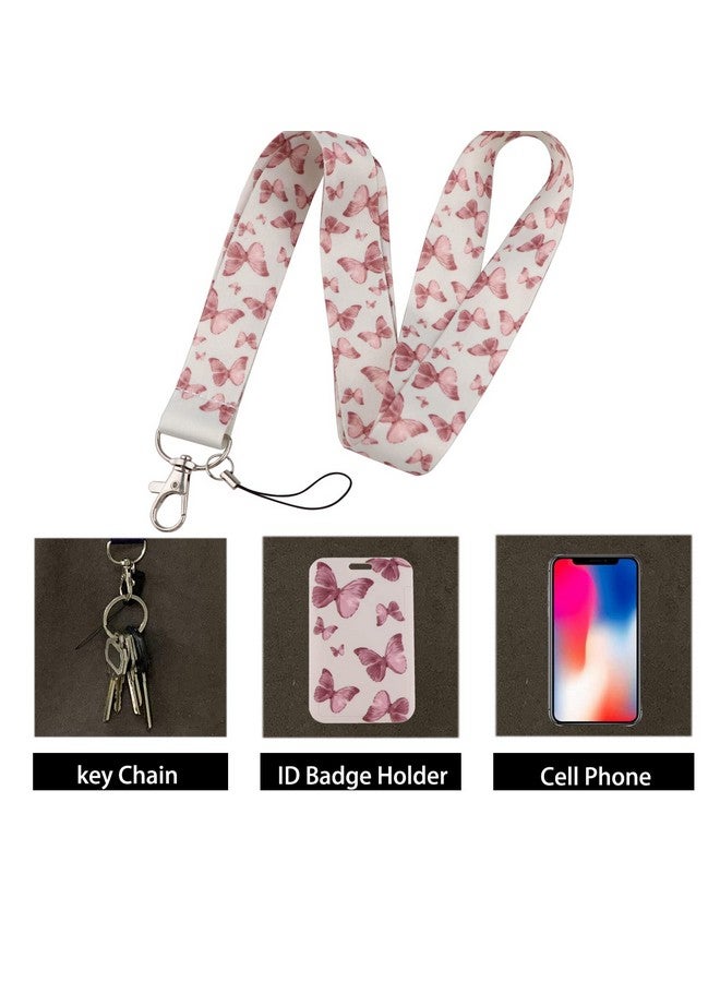DMLSKY Utterfly Lanyard With Id Holder, Dmlsky Cute Lanyard For Id Badges Waterproof Nametag Card Holder Vertical - Image 2