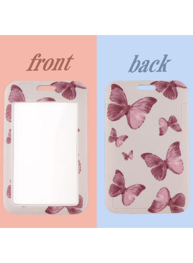 DMLSKY Utterfly Lanyard With Id Holder, Dmlsky Cute Lanyard For Id Badges Waterproof Nametag Card Holder Vertical - Image 5