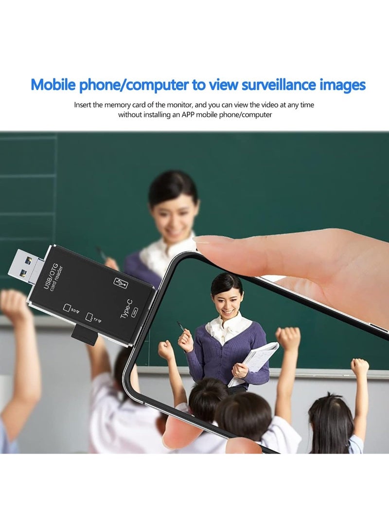 ملحقات قارئ بطاقات Micro SD للكمبيوتر الشخصي، محول محمول 6 في 1 TF/USB-C للكمبيوتر الشخصي/الهاتف الذكي/الكمبيوتر اللوحي الذي يعمل بنظام Android مع وظيفة OTG  - Image 2