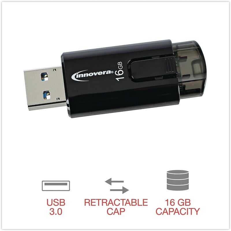 Innovera 82316 16 GB USB 30 Flash Drive 3Pack - Image 5