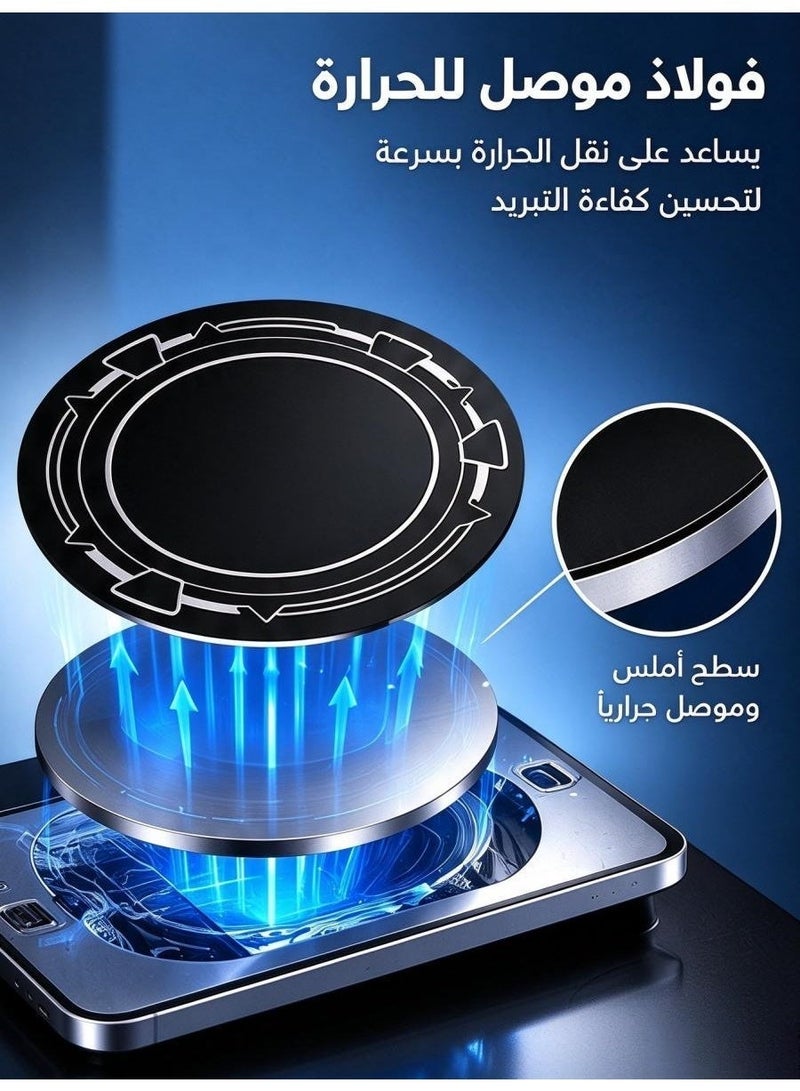 بلو هول لوحات الامتصاص المغناطيسي لبراد iPad، 5 قطع من ألواح الفولاذ الموصل الحراري الدائرية بحجم 3.55 بوصة مع تمسك قوي، متوافقة مع براد iPad المغناطيسي ومثبت مروحة Steam Deck - Image 4