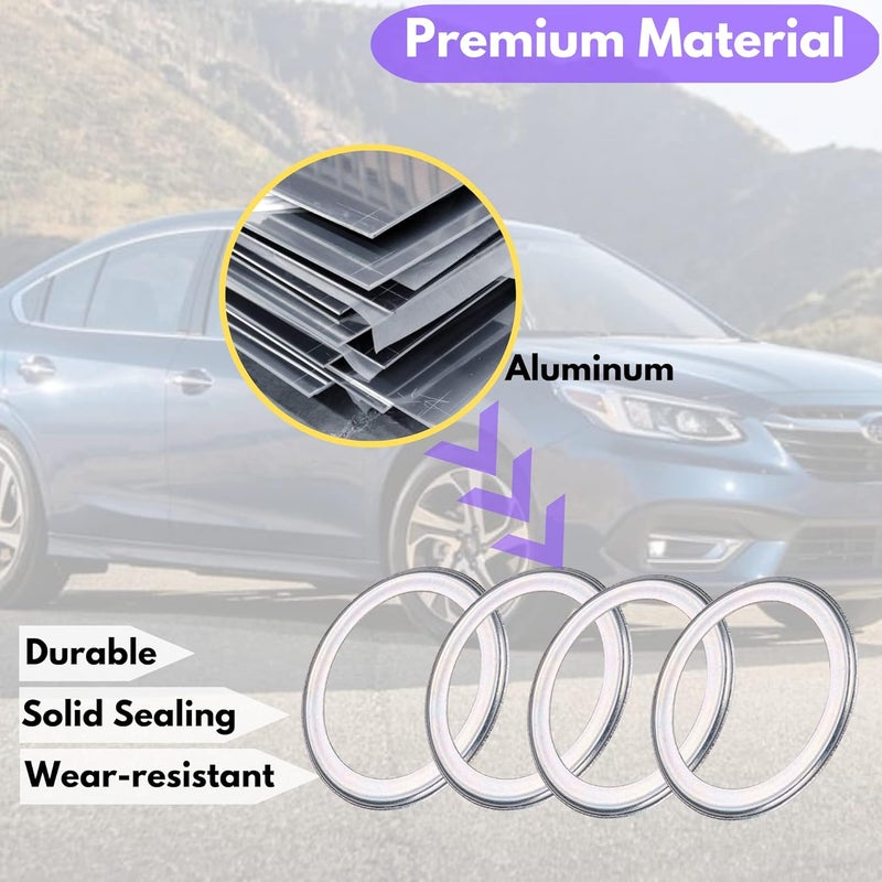 KOOPATZ 25PCS Oil Drain Plug Gasket Replacement for Subaru Ascent BRZ Crosstrek Forester Impreza Legacy Outback WRX Oil Crush Washers Seals 803916010 (M16-SUBARU) - Image 4