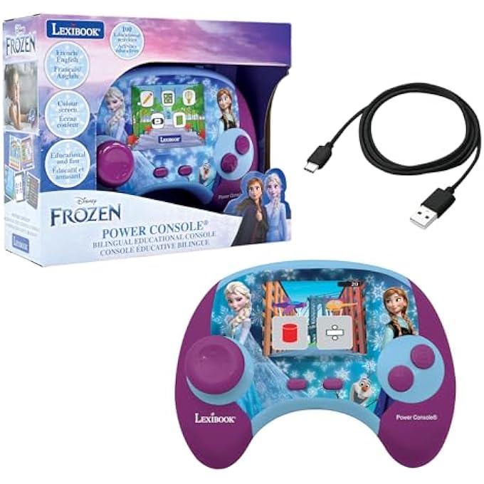 - DISNEY FROZEN - POWER CONSOLE, BILINGUAL FRENCH/ENGLISH EDUCATIONAL GAME CONSOLE WITH 100 ACTIVITIES, JCG100FZI1 - Image 2