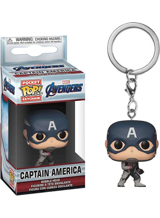 NIBEMINENT Pop! New Captain America Figure Toy Keychain Multicolour - Image 2