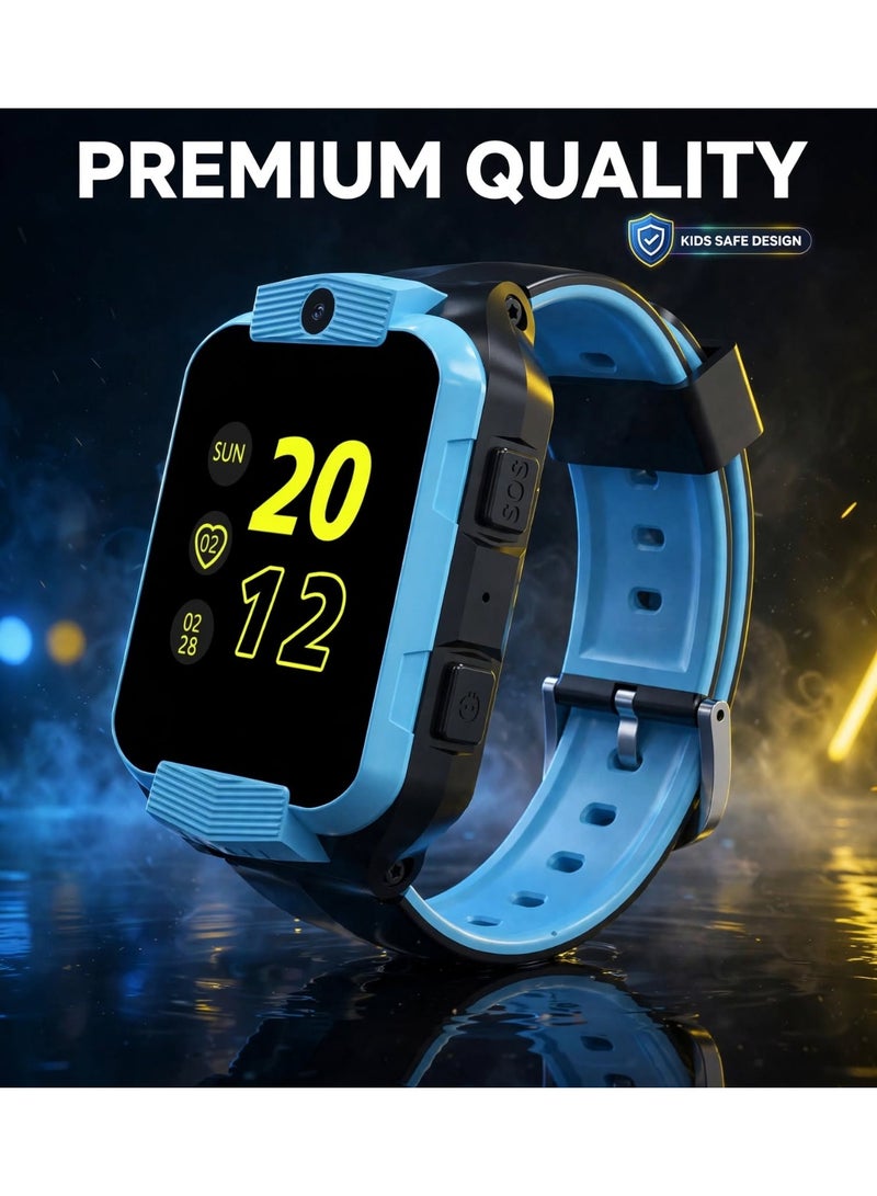 Nabi Z9 Kids Smart Watch with GPS Tracking, HD Touch Screen, SIM Card Support, Voice Calls, Real-Time Location Tracking, Waterproof Design, Multi-Colour Watch for Boys & Girls - Image 4