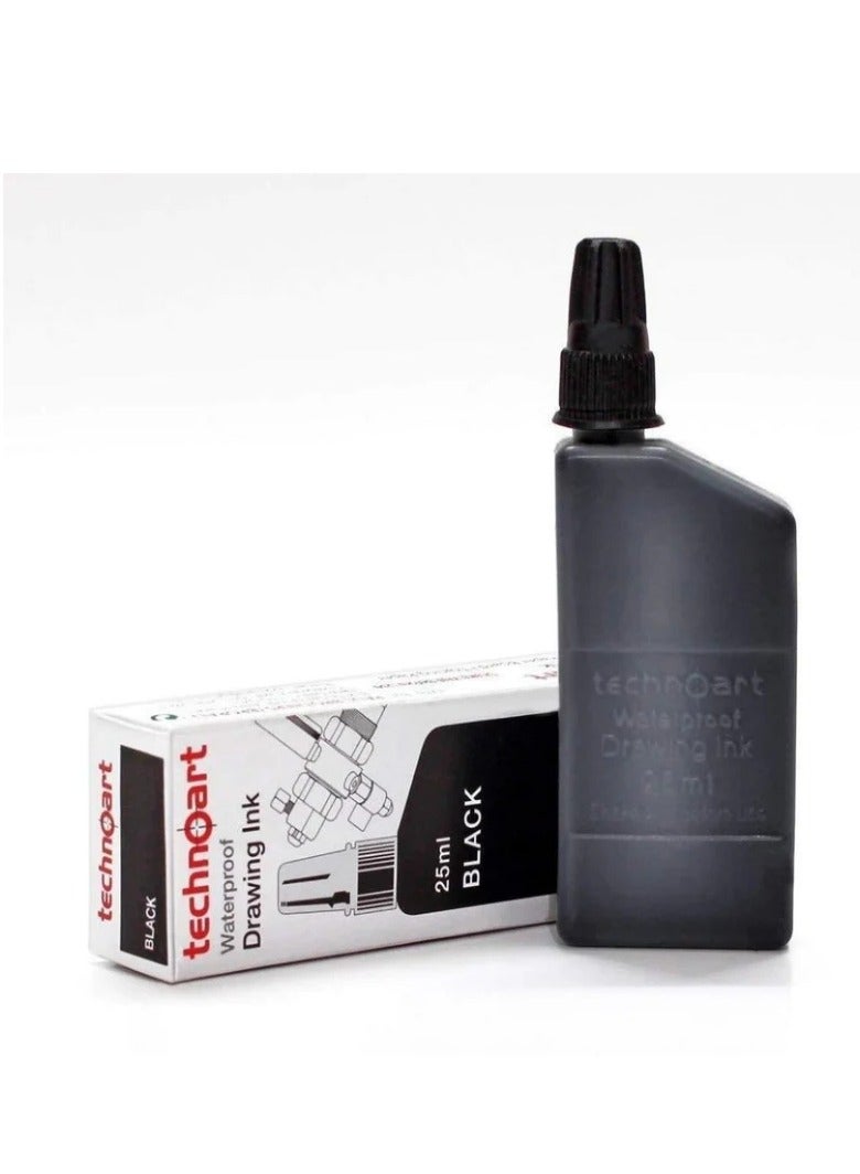 Isomars TECHNOART TECHNICAL DRAWING PEN INK BLACK (25ML) 
