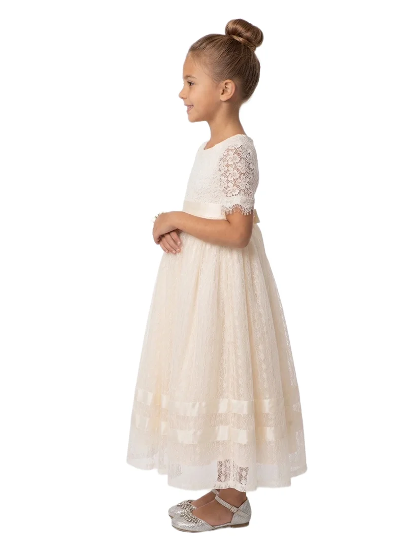 Bidani Vintage Style Puff Sleeve Party Gown