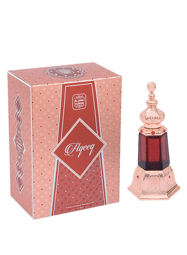 Naseem AQEEQ Perfume Oil 18ml – Long-Lasting Alcohol-Free Attar for Men & Women – Concentrated Arabian Fragrance Oil for Prayer, Daily Wear & Special Occasions