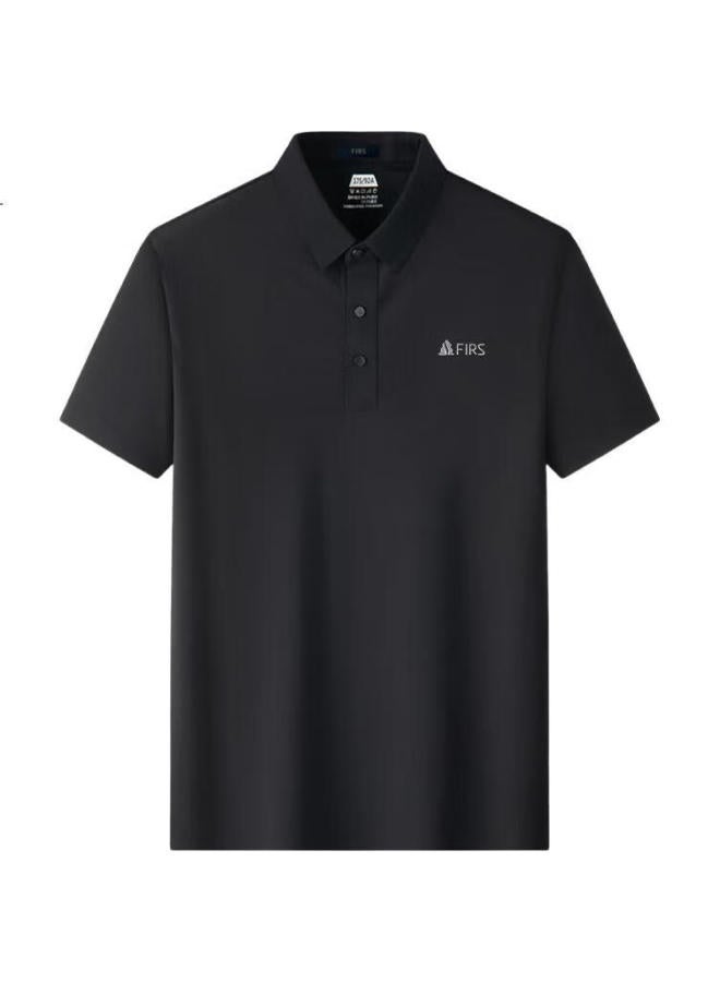 Firs Men'S Short Sleeve T-Shirt Summer Ice Silk Quick-Drying Cool Feeling Polo Shirt Men'S Workwear With 7A Antibacterial Sunscreen Seamless - Image 2