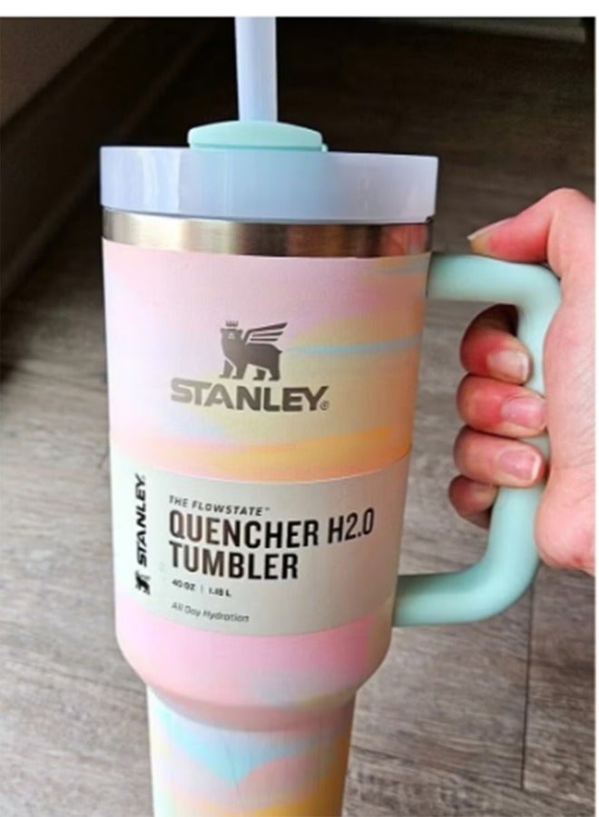 Stanley Quencher H2.0 FlowState Stainless Steel Vacuum Insulated Tumbler with Lid and Straw for Water, Iced Tea or Coffee, Smoothie and More, 40 oz - Image 1