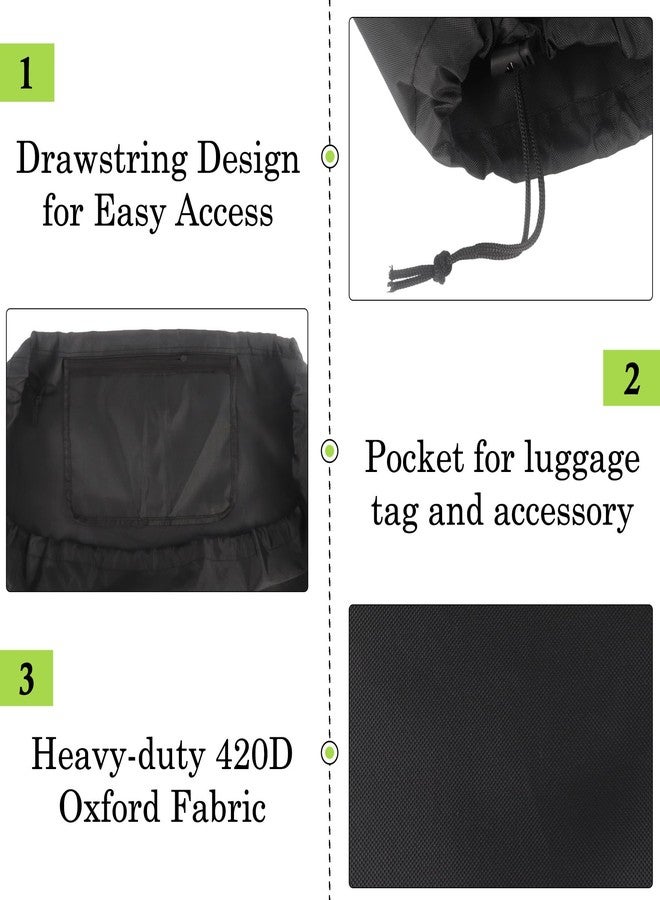 Klmnop Stroller Bag for Airplane Travel, Waterproof Stroller Cover for Single Double Jogging Strollers, Large 46"H x 21"W x 13" D Travel Bag for Storage and Gate Check, Includes 2 Luggage Tags(Black) - Image 4