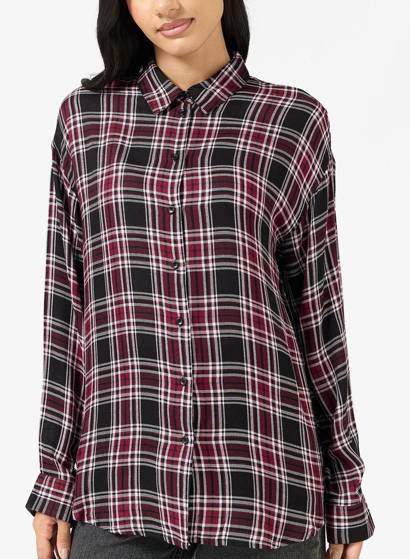 ONLY onlevia check long sleeve loose fit shirt - Image 3