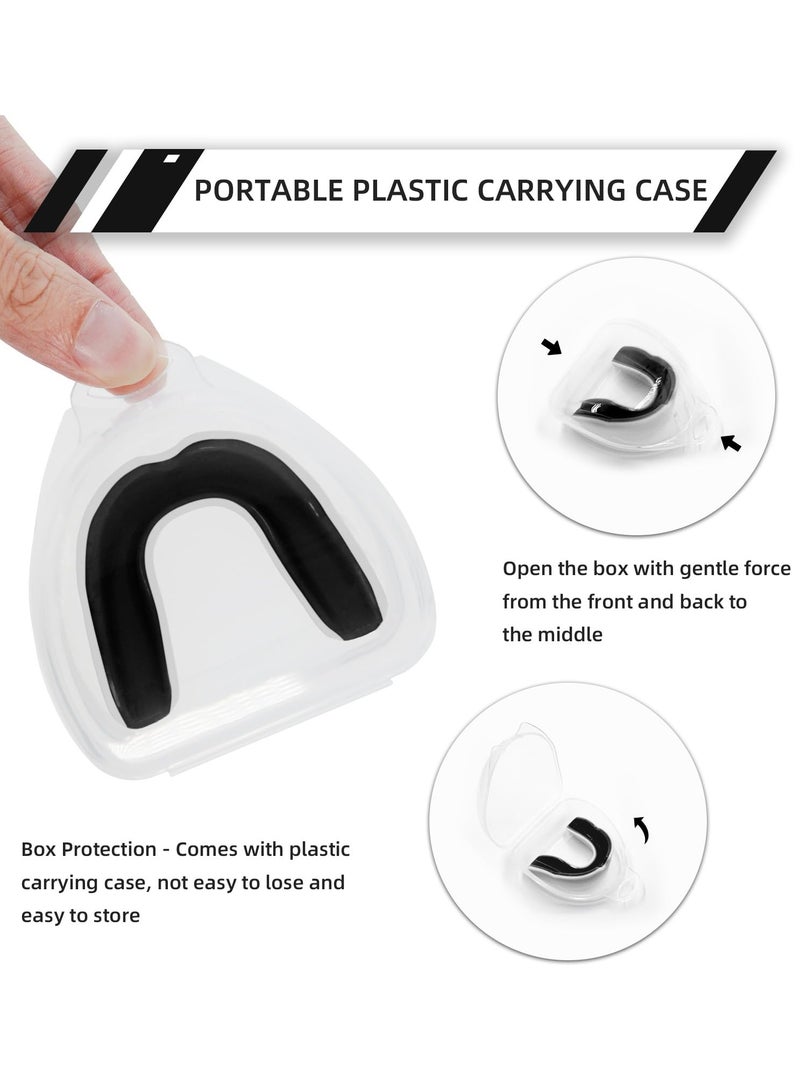 ساكن واقي فم رياضي للاطفال والشباب مع حافظة، واقي فم للاطفال والمراهقين لكرة القدم واللاكروس وكرة السلة والملاكمة وكرة القدم والتايكوندو والفنون القتالية المختلطة والكاراتيه من 5 قطع - Image 5