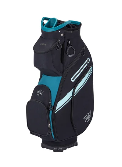 Wilson Exo II Golf Cart Bag with 14 divided club sections, Black/ White
