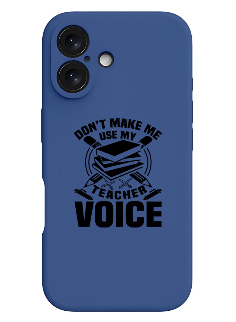 Theodor Protective Slim Fit Case Liquid Silicone Cover with Full Body Protection Anti-Scratch Shockproof Case For Apple iPhone 17 (Blue) Teacher Voice - Image 1