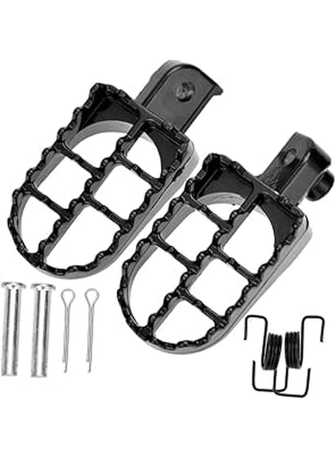 Black Off Road Motorcycle Foot Pegs 2pcs Sturdy Footrest Pedals for Dirt Bike Accessories - Image 1
