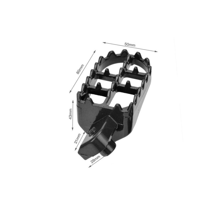 Black Off Road Motorcycle Foot Pegs 2pcs Sturdy Footrest Pedals for Dirt Bike Accessories - Image 3