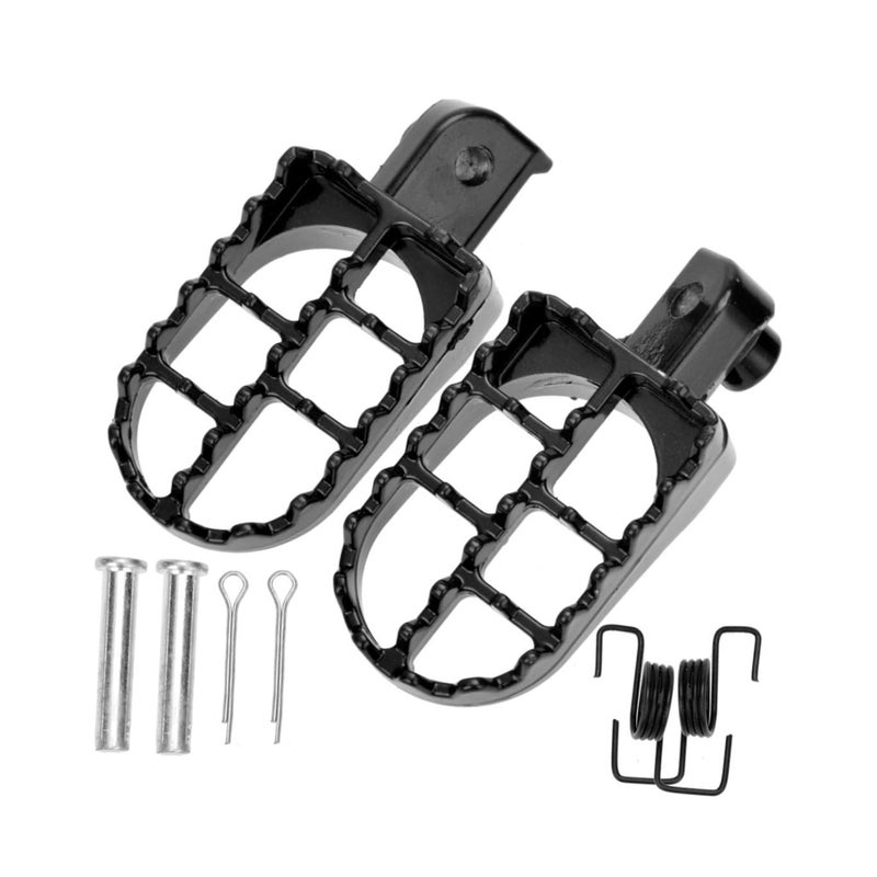 Black Off Road Motorcycle Foot Pegs 2pcs Sturdy Footrest Pedals for Dirt Bike Accessories - Image 2