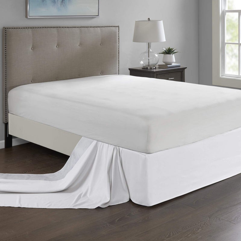 Madison Park Simple Fit Bedskirt 6 W x 236 L  26 D White