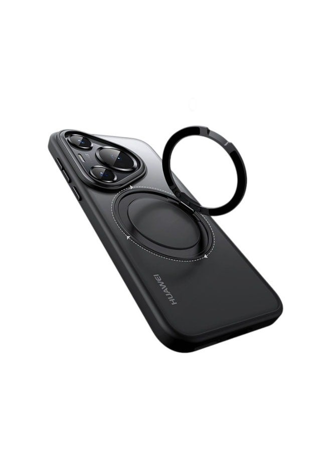 general Suitable for Huawei Pura70/70PRO/70 PRO+ mobile phone case, magnetic 360 rotating bracket mobile phone case fulcrum matte skin feeling hard shell - Image 1