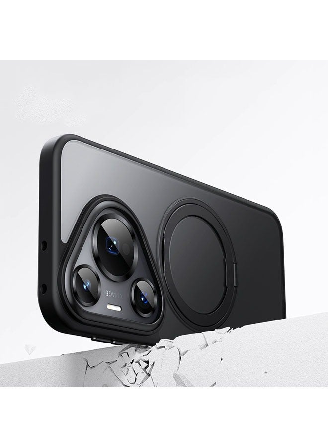 general Suitable for Huawei Pura70/70PRO/70 PRO+ mobile phone case, magnetic 360 rotating bracket mobile phone case fulcrum matte skin feeling hard shell - Image 3