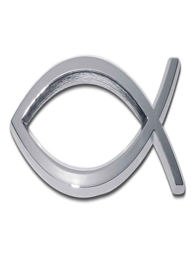 Elektroplate شعار سمكة مسيحية مطلي بالكهرباء مع إنجيل يوحنا 3:16، شعار أصلي من الكروم للسيارات والشاحنات وجميع أنواع المركبات | مقاس عالمي 4 بوصات × 1.4 بوصة | مقاوم للعوامل الجوية - Image 1