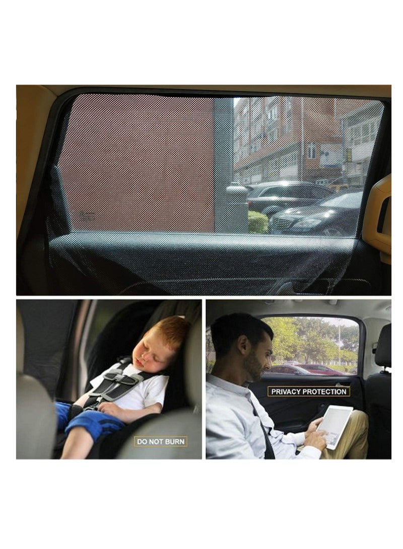 ECVV Car Magnetic Side Window Curtain 2PACK - Car Sun Shade, Summer Sun Block car Curtain,Car Side Rear Sun Shade, Baby Anti UV Curtain,in-Vehicle Privacy (Suitable for Back Window) - Image 5