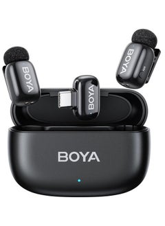Boya Mini-14 Wireless Lavalier Microphone for Android/Tablets/PC with USB C Plug,Noise Reduction,30H Battery Life with Charging Case,AI Voice Changer,Lapel Microphone Wireless for Video Recording Podcast