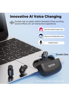 Boya Mini-14 Wireless Lavalier Microphone for Android/Tablets/PC with USB C Plug,Noise Reduction,30H Battery Life with Charging Case,AI Voice Changer,Lapel Microphone Wireless for Video Recording Podcast - pzsku/Z65779340230F1A2416D1Z/45/_/1740669131/cd0e58a0-d062-4cdc-b049-607708dff6ea