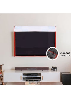 E-Retailer ERetailer Transparent LCDLED TV Protector Cover with Zipper Enclosure for 42 Inch Suitable for All Major Brand Model ColorRed Size39x3x24 Inches  - Image 2
