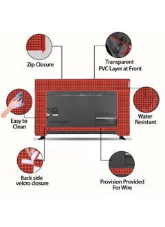 E-Retailer ERetailer Transparent LCDLED TV Protector Cover with Zipper Enclosure for 42 Inch Suitable for All Major Brand Model ColorRed Size39x3x24 Inches  - Image 5