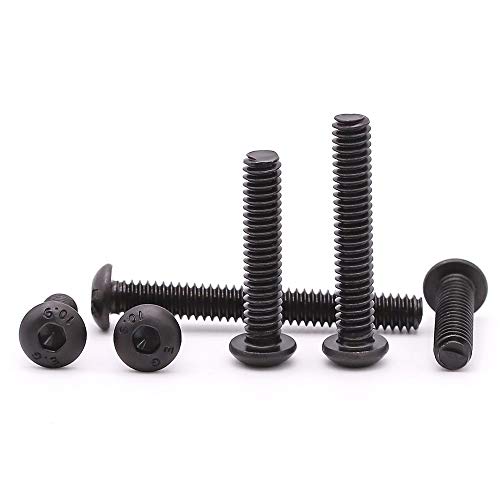 RoyceMart M6-1.0 x 40mm Button Head Socket Head Cap Screws, Grade 10.9 Alloy Steel, Allen Hex Drive, Full Machine Thread, Black Oxide Finish, 25 PCS - Image 3