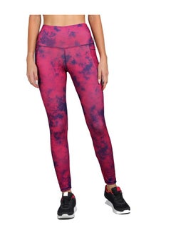 ROCK PAPER SCISSORS Rock Paper Scissors Premium High Waist Stretchable Gym Tights Leggings with Pockets Gym wear/Active Wear Tights Yoga Pants Zumba/Dance Womens Workout Tights Gym Tight Red Tien Dye  - Image 1