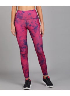 ROCK PAPER SCISSORS Rock Paper Scissors Premium High Waist Stretchable Gym Tights Leggings with Pockets Gym wear/Active Wear Tights Yoga Pants Zumba/Dance Womens Workout Tights Gym Tight Red Tien Dye  - Image 2