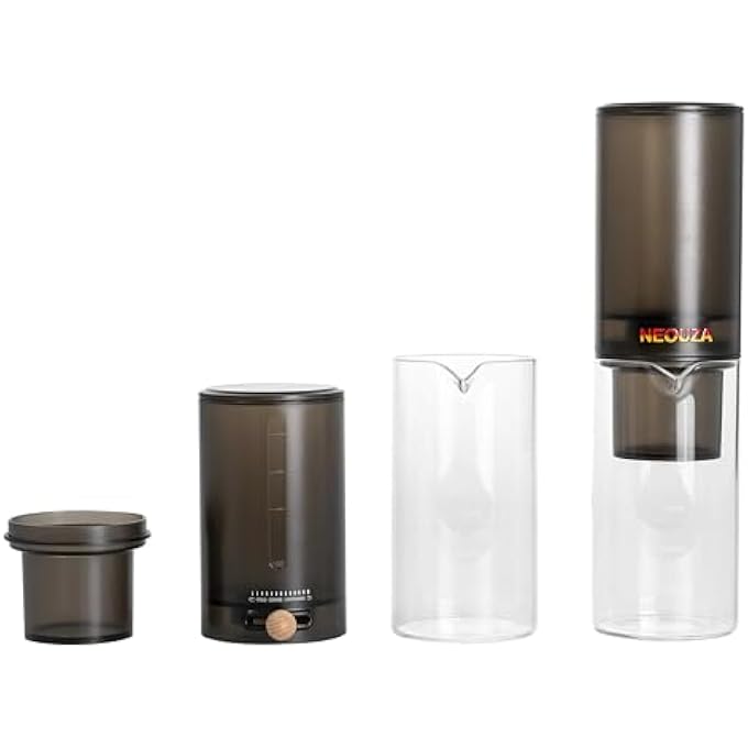 NEOUZA Cold Brew Coffee MakerIced Coffee Maker  Infinite Speed Adjustment 400Ml Borosilicate Glass With Clear Scientific Scale Includes 100 Filters For 24 Servings - Image 1
