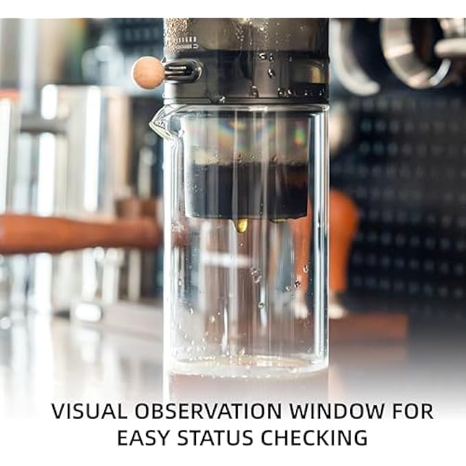NEOUZA Cold Brew Coffee MakerIced Coffee Maker  Infinite Speed Adjustment 400Ml Borosilicate Glass With Clear Scientific Scale Includes 100 Filters For 24 Servings - Image 4